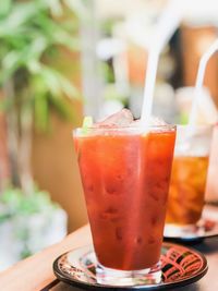 Close-up of drink on table