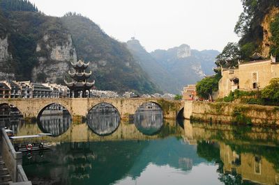 River with mountains in background