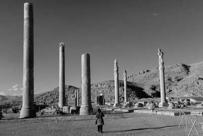 Woman walking in city