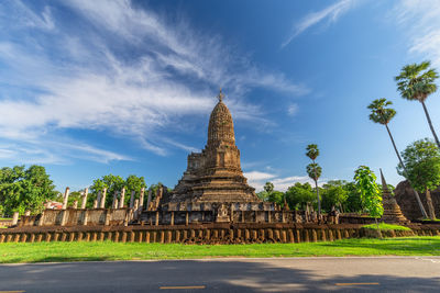 Exterior of temple against sky