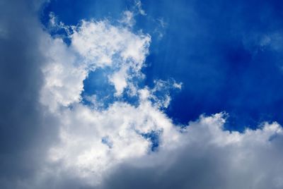 Low angle view of clouds in sky