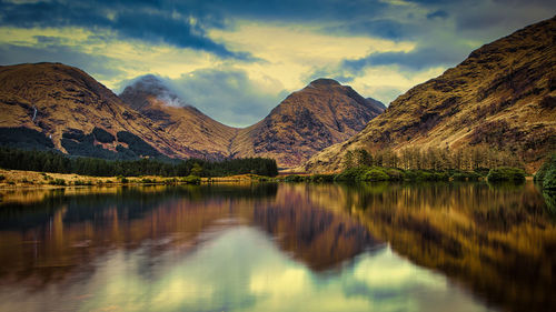 Lochan urr which is found in glen etive, scotland