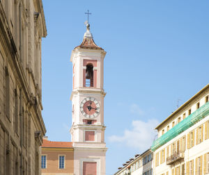 Pink clock tower