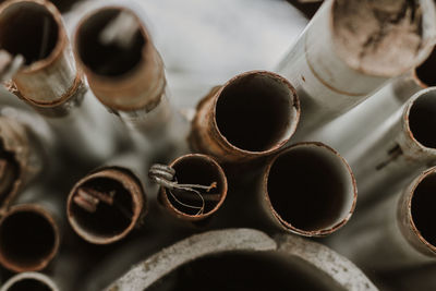 Full frame shot of pipes