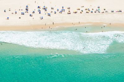 High angle view of beach