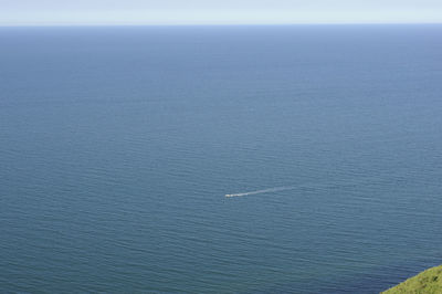 High angle view of seascape against sky
