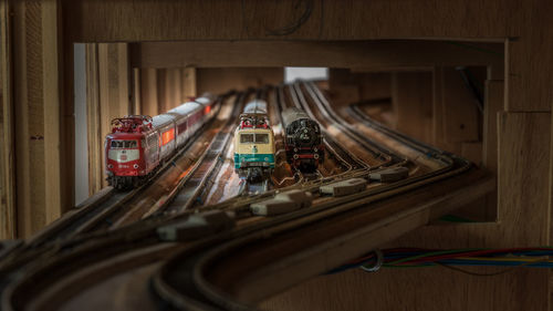 Close-up of toy car on table