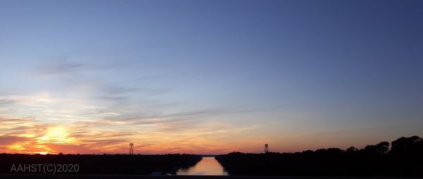 Silhouette buildings against sky during sunset