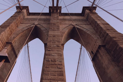 Low angle view of bridge against sky