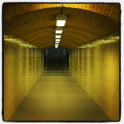 Empty corridor of tunnel