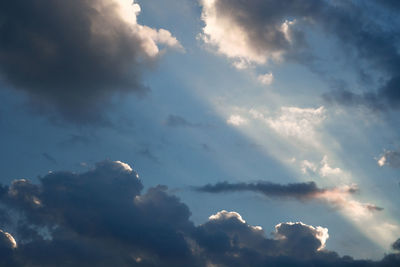 Low angle view of clouds in sky