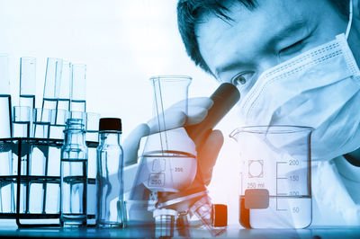 Scientist working in laboratory