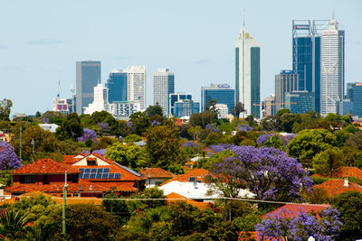 View of buildings in city