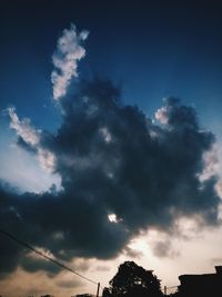 Low angle view of cloudy sky