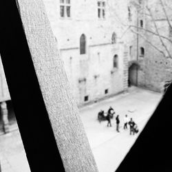 Group of people in front of building
