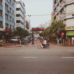 View of city street