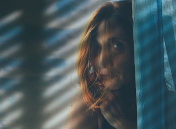 Close-up portrait of woman