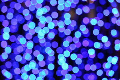 Defocused image of illuminated lights