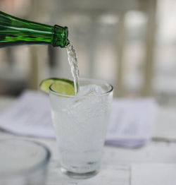 Close-up of drink in glass