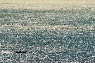 High angle view of sea shore