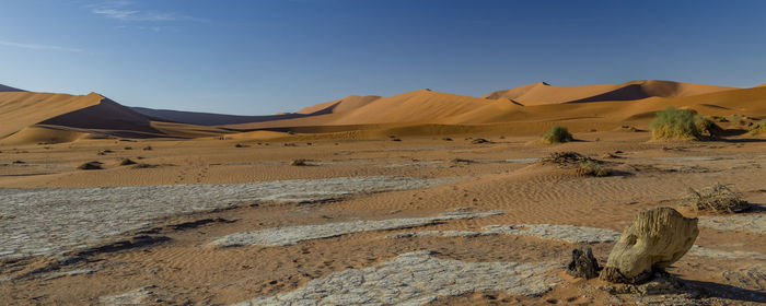 Scenic view of desert against sky