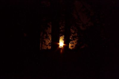 View of illuminated lights at night