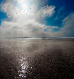 Scenic view of sea against sky