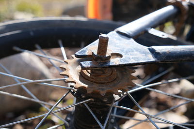 Close-up of rusty chain