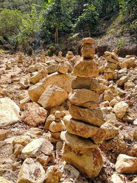 Stack of stones in forest