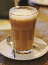 Close-up of coffee on table