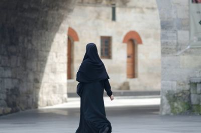 Woman looking at camera