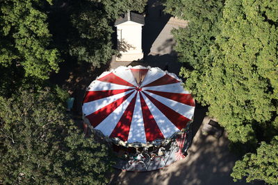 Low angle view of tent