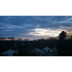 Houses at sunset