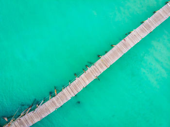 High angle view of swimming pool