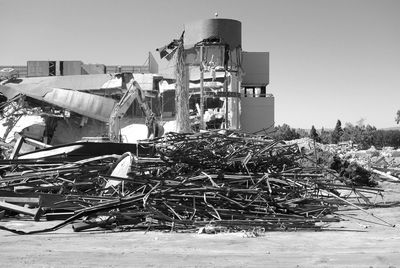 Construction site against sky