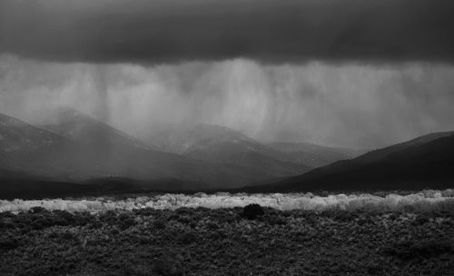View of mountain against cloudy sky
