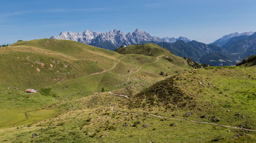 Landscape with mountains in background