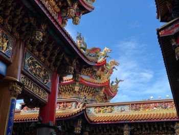 Low angle view of pagoda