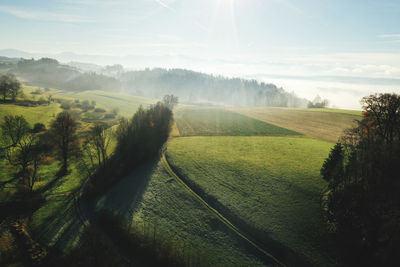 Scenic view of landscape against sky