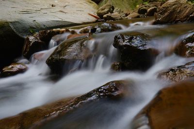 Scenic view of waterfall