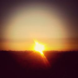 Sunset over landscape