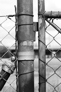 Close-up of barbed wire fence