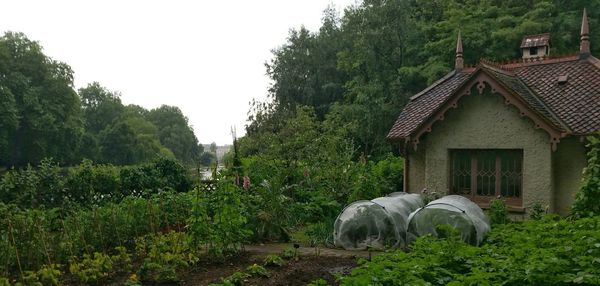 Built structure with trees in background