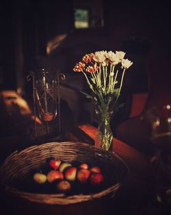 Close-up of food on table