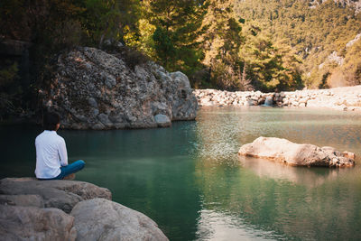 Scenic view of lake