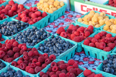 Fresh fruit in farmer's market in california.usa