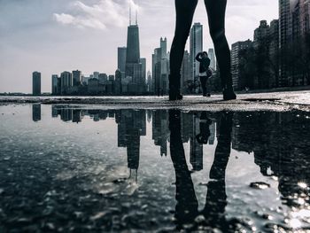 REFLECTION OF BUILDINGS ON WATER