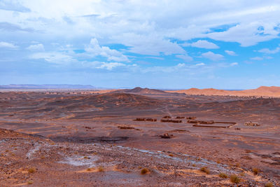 Scenic view of desert against sky