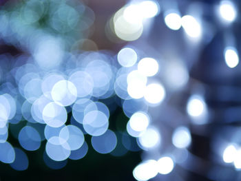 Defocused image of illuminated lights