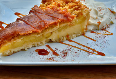 Close-up of cake on plate